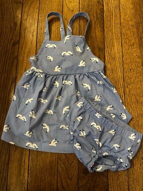 [Hanna Andersson] Seagull Sundress Set